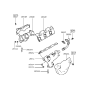 Diagram for 1990 Hyundai Sonata Exhaust Manifold - 28511-35020