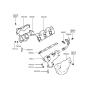 Diagram for 1991 Hyundai Sonata Exhaust Manifold - 28511-35020