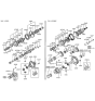 Diagram for 1991 Hyundai Elantra Differential - 43322-34010