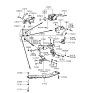 Diagram for 2000 Hyundai XG300 Engine Mount Torque Strut - 21814-35201