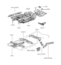 Diagram for 1994 Hyundai Sonata Front Cross-Member - 65340-34100