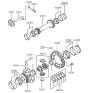 Diagram for 1998 Hyundai Sonata Transfer Case Bearing - 43219-34140