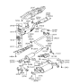 Diagram for 2003 Hyundai XG350 Exhaust Hanger - 28658-34100