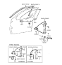 Diagram for 1995 Hyundai Sonata Window Run - 82540-34000