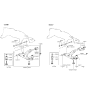 Diagram for 1993 Hyundai Sonata Axle Support Bushings - 54551-37000