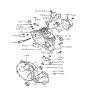 Diagram for 1991 Hyundai Elantra Bellhousing - 43111-34013