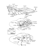 Diagram for 1995 Hyundai Sonata Dash Panels - 84124-34000