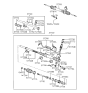 Diagram for 1993 Hyundai Sonata Rack And Pinion - 57710-34000