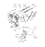 Diagram for 1997 Hyundai Sonata Timing Chain Tensioner - 24410-33344