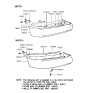 Diagram for 1996 Hyundai Sonata Bumper - 86610-34550