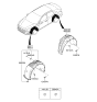 Diagram for 2019 Hyundai Sonata Hybrid Wheelhouse - 86822-C1500