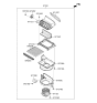 Diagram for 2019 Hyundai Sonata Hybrid Blend Door Actuator - 97162-C1000