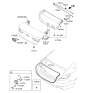 Diagram for Hyundai Tailgate Lock Actuator Motor - 81230-C1500
