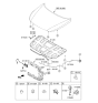 Diagram for Hyundai Sonata Hybrid Hood Cable - 81190-C1100