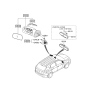 Diagram for Hyundai Tucson Car Mirror - 87620-2S050