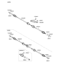 Diagram for 2009 Hyundai Tucson Axle Shaft - 49501-2S250