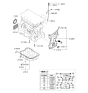 Diagram for 2013 Hyundai Tucson Timing Cover - 21350-2G100