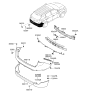 Diagram for Hyundai Tucson Bumper - 86611-2S000