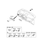 Diagram for 2009 Hyundai Tucson Dimmer Switch - 94950-2S000-9P