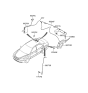 Diagram for 2007 Hyundai Sonata Antenna - 96250-0A000-9Z