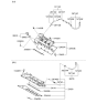 Diagram for Hyundai Azera Valve Cover Gasket - 22441-3C110