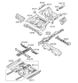 Diagram for 2007 Hyundai Sonata Rear Crossmember - 65630-0A000