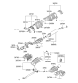 Diagram for Hyundai Sonata Muffler Hanger Straps - 28761-3K000