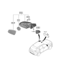 Diagram for 2023 Hyundai Kona Electric Car Mirror - 87610-J9680-R3G