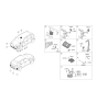 Diagram for 2022 Hyundai Kona Electric Parking Assist Distance Sensor - 99110-K4500