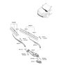 Diagram for Hyundai Veloster Wiper Blade - 98360-1W050