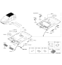 Diagram for 2021 Hyundai Kona Electric Sun Visor - 85220-J9220-TTX