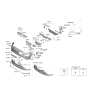 Diagram for 2022 Hyundai Kona Electric Bumper - 86510-K4AC0