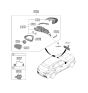 Diagram for Hyundai Santa Fe Mirror Actuator - 87612-F6500