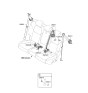 Diagram for 2023 Hyundai Genesis GV70 Seat Belt - 89850-AR500-VNB