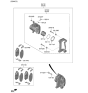 Diagram for 2023 Hyundai Genesis GV70 Brake Pad Set - 58101-ARA10