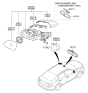 Diagram for Hyundai Sonata Hybrid Car Mirror - 87620-E6020