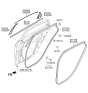 Diagram for 2016 Hyundai Sonata Hybrid Weather Strip - 83110-C1000-TRY