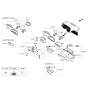 Diagram for Hyundai Sonata Hybrid Steering Column Cover - 84852-C1050-TRY