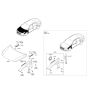 Diagram for Hyundai Sonata Hybrid Hood Hinge - 79110-C1000