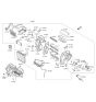 Diagram for Hyundai Santa Fe Blend Door Actuator - 97159-4R050