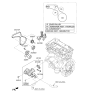 Diagram for Hyundai Water Pump Gasket - 25124-2E270