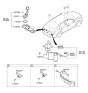 Diagram for Hyundai Sonata Hybrid Parking Assist Distance Sensor - 95766-C1000