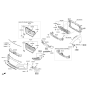 Diagram for Hyundai Sonata Hybrid Grille - 86561-E6000