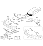 Diagram for 2017 Hyundai Sonata Hybrid Bumper - 86610-E6000