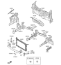 Diagram for 2019 Hyundai Elantra Radiator Support - 64101-F2500