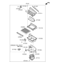 Diagram for Hyundai Elantra GT Cabin Air Filter - 97133-F2000