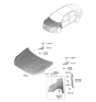 Diagram for 2020 Hyundai Elantra Hood - 66400-F2500