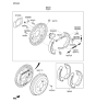 Diagram for Hyundai Parking Brake Shoe - 58350-F2A00