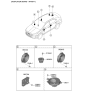 Diagram for 2019 Hyundai Ioniq Car Speakers - 96350-F2100