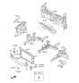 Diagram for Hyundai Radiator Support - 64101-F3000